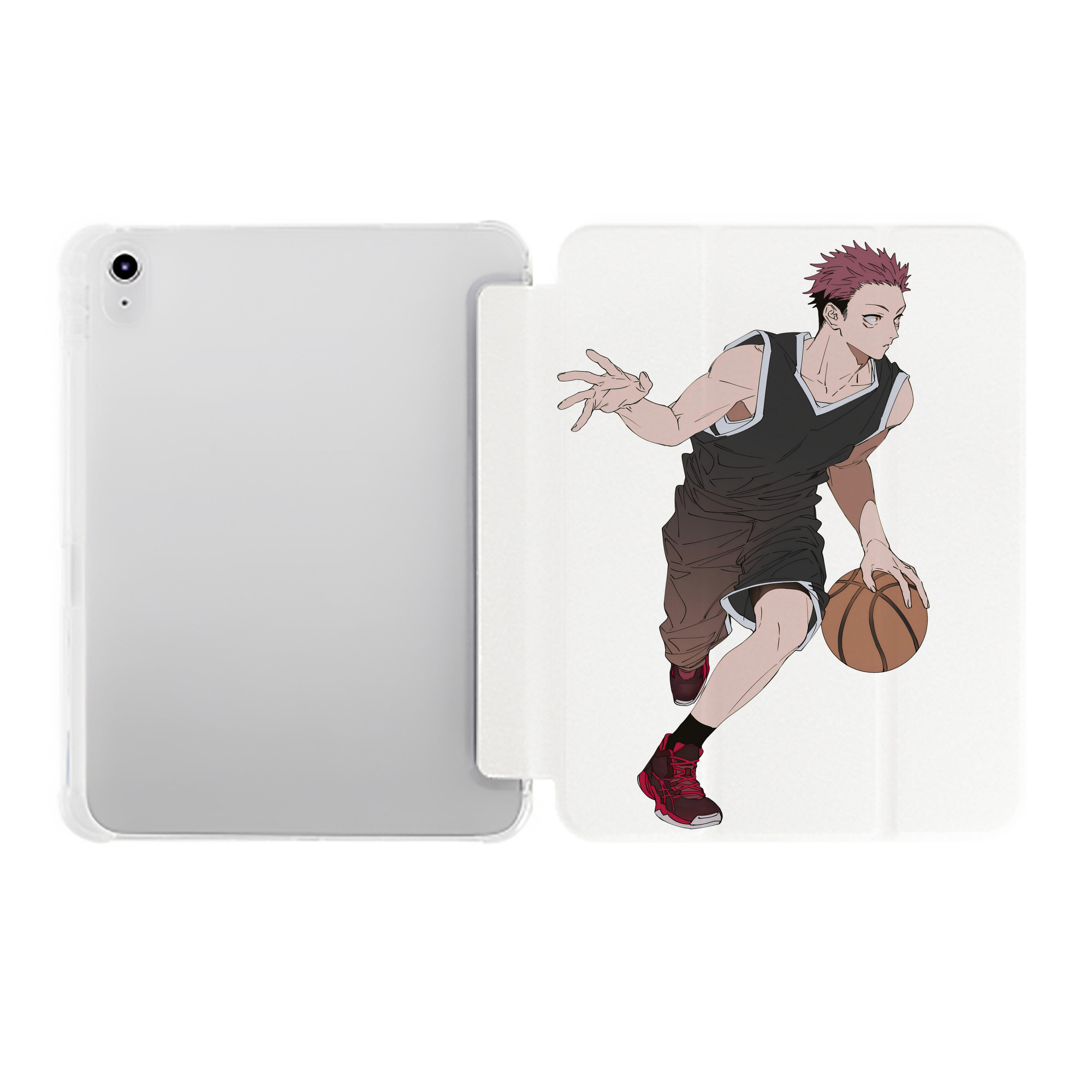 （画像用） 呪術廻戦 Jujutsu Kaisen IPad ケース ペン収納付き 三つ折りスタンド PUレザー×シリコン 対応機種9.5/10.5/10.9インチ